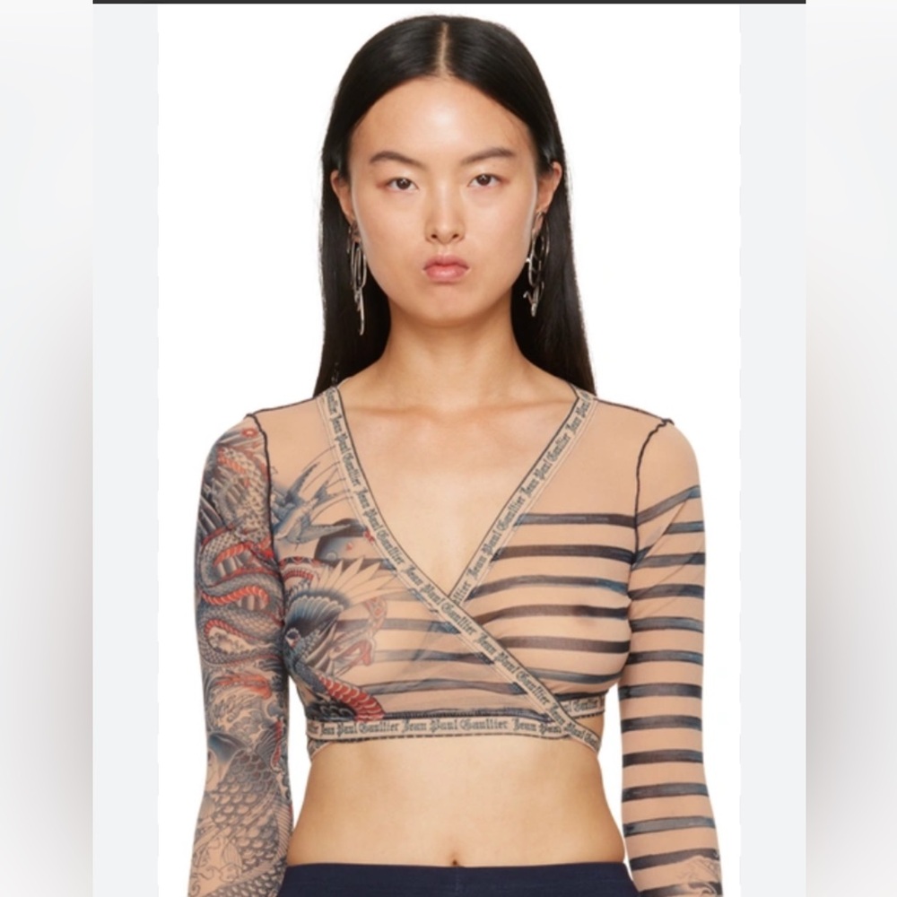 Jean Paul Gautier Crop Cross Body Top
